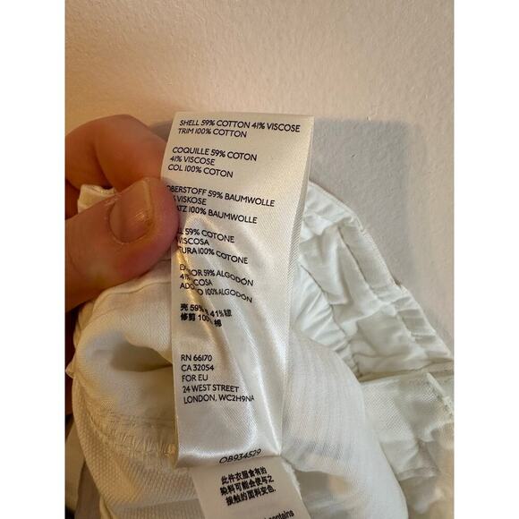 Free People Sienna White Paper Bag Trousers High Rise Wide Leg Self Belt Small - Picture 7 of 8